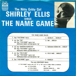 Lyrics for The Name Game by Shirley Ellis Songfacts